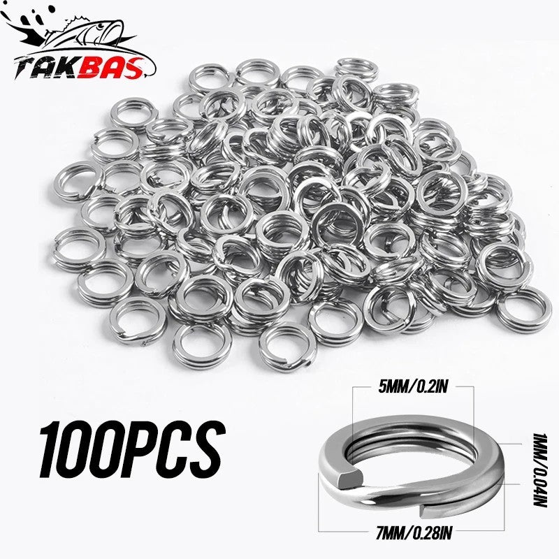 Stainless Steel Fishing Split Rings Heavy Saltwater Duty Big Game Tackle - Multiple Sizes