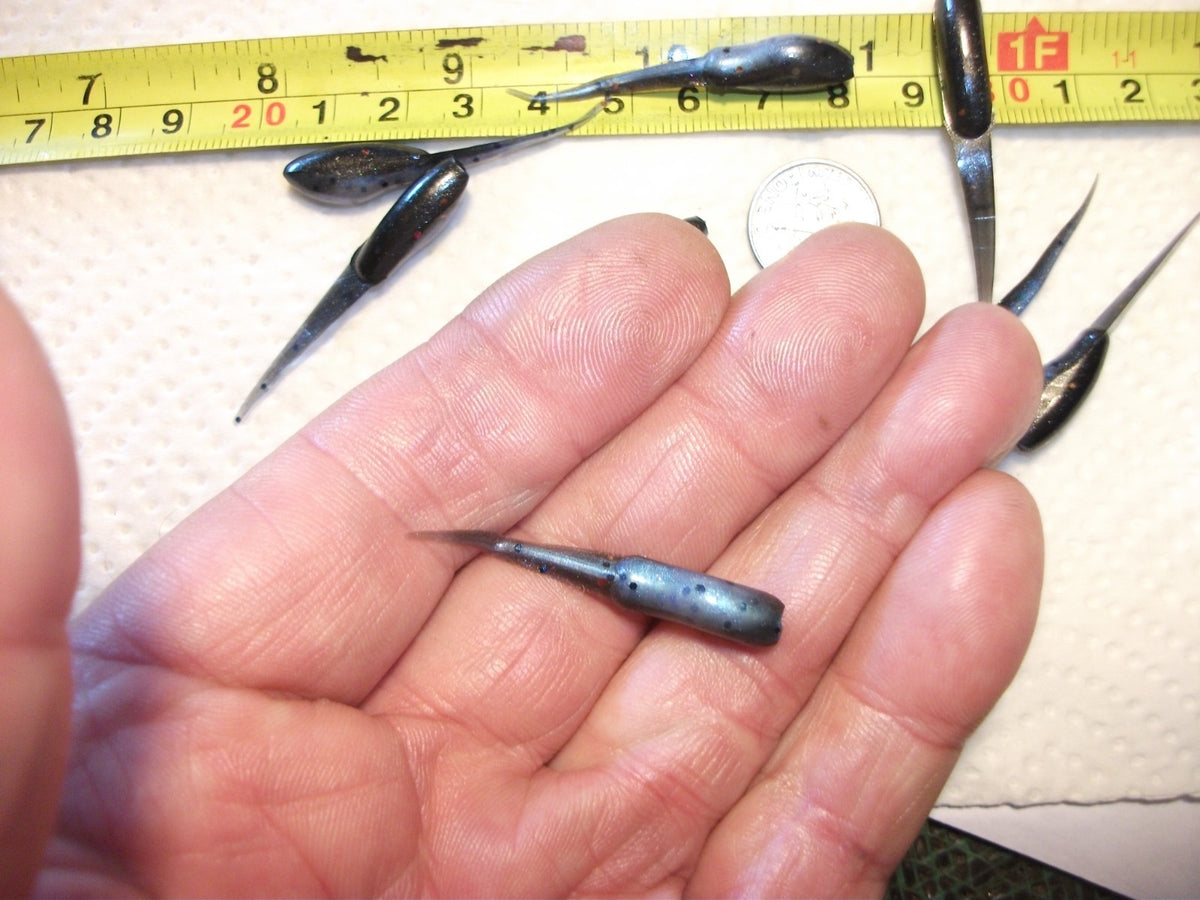 3/4-Inch Soft Plastic Minnow Grubs for Crappie & Bass Fishing - Glitter & Scented Baits