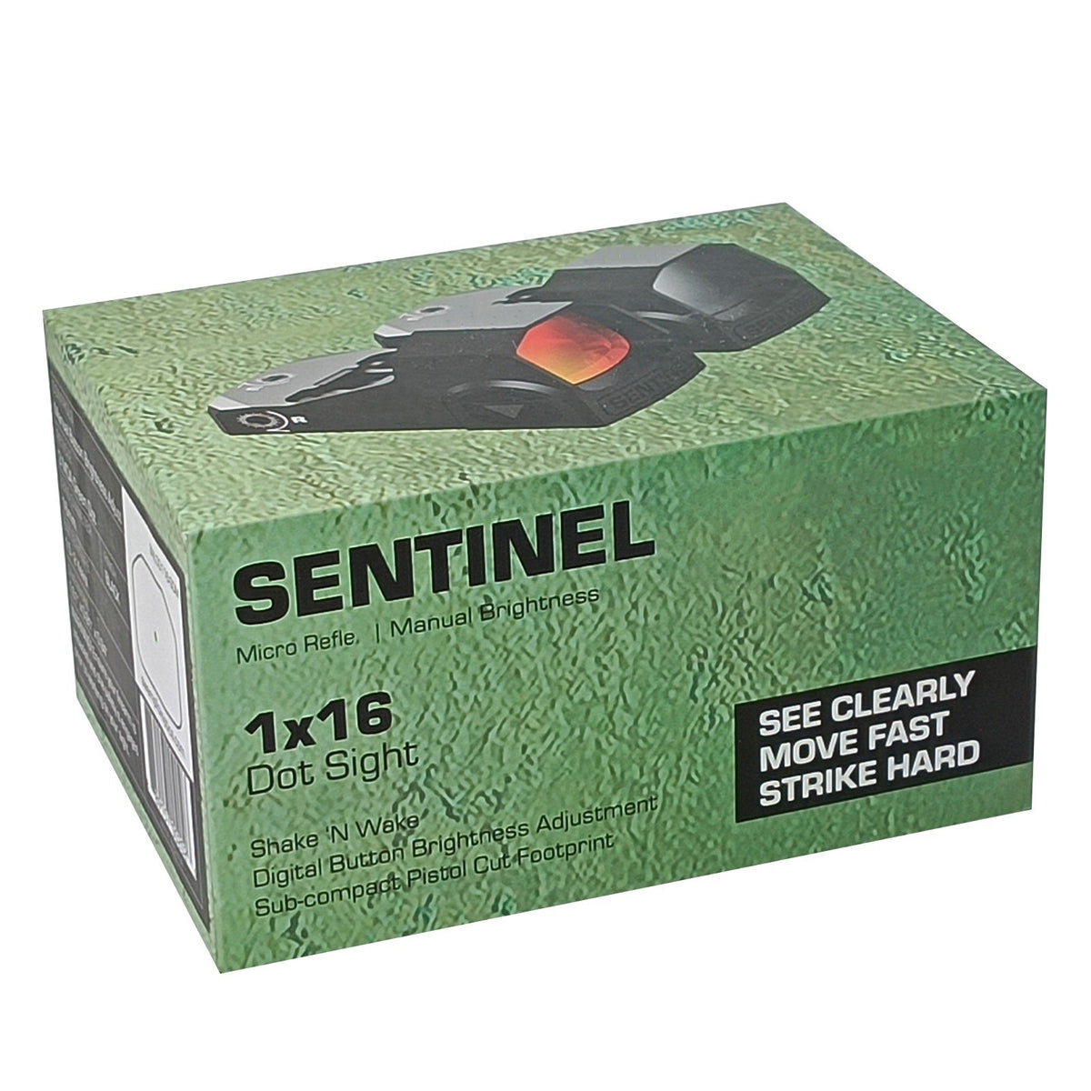 Swampfox Sentinel Micro Reflex Green Dot Sight 1x16mm 3MOA for Pistols
