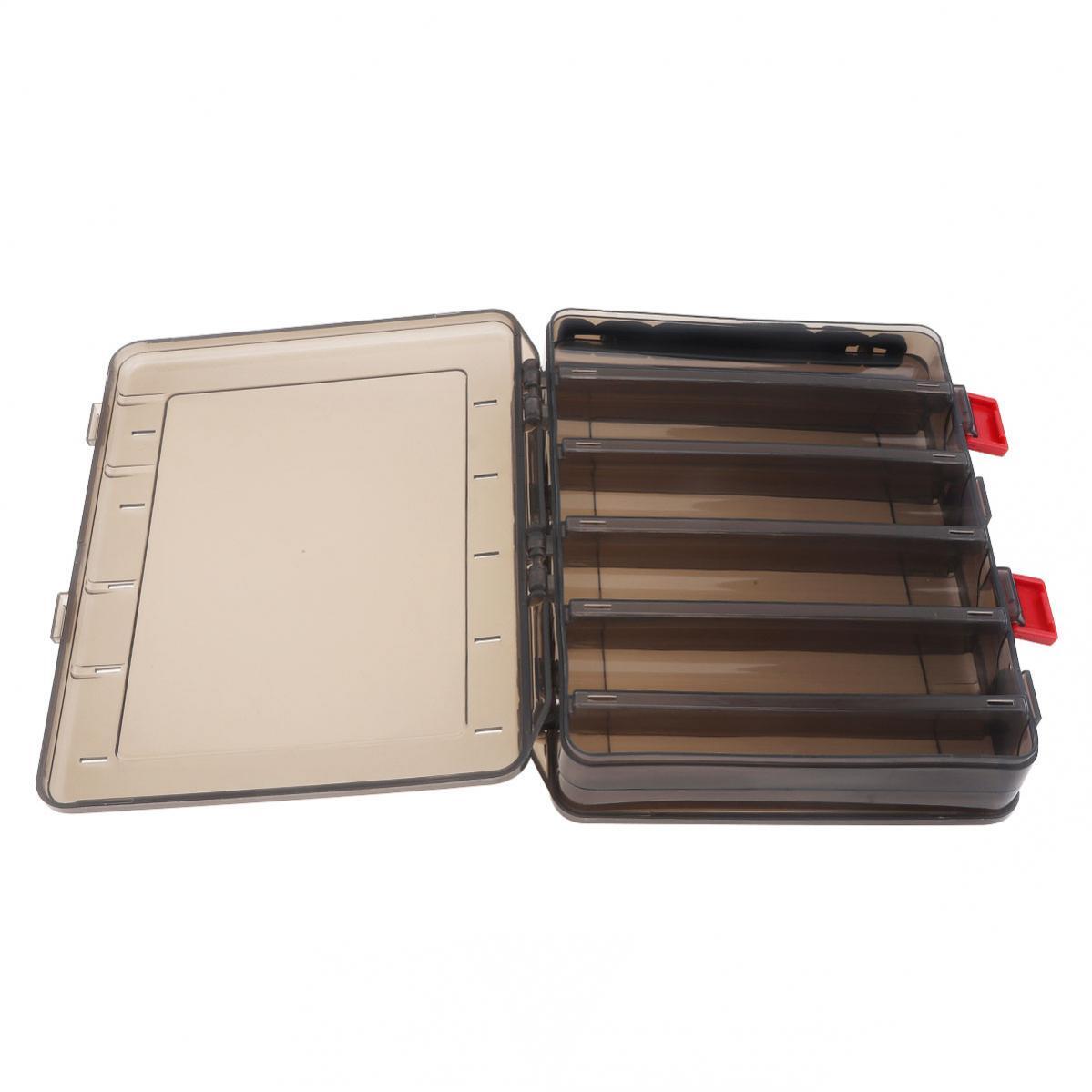 Portable Fishing Tackle Box with 10 Compartments, Waterproof Organizer Case