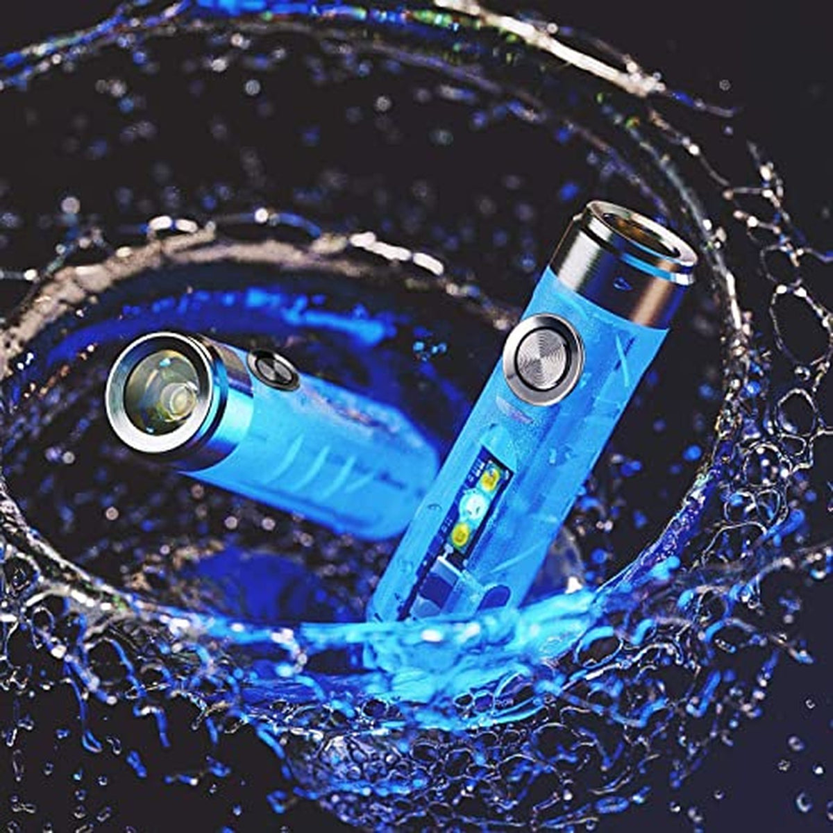 Titanium Keychain Flashlight 650 Lumens Rechargeable Waterproof Compact