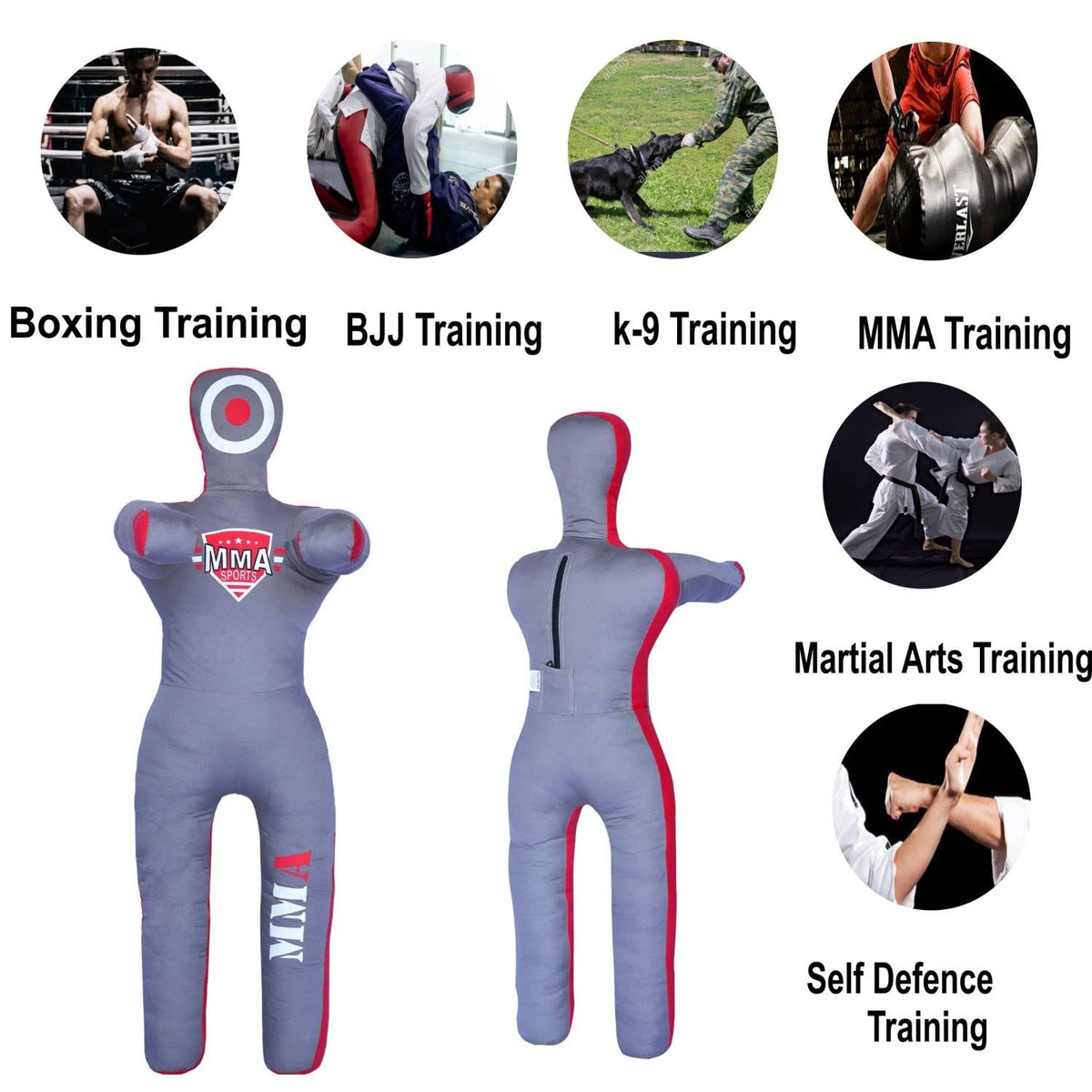Kids 4ft Grappling Dummy for Martial Arts Training - Adjustable Weight & Safe Practice