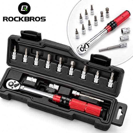 Bike Torque Wrench 1/4 Inch Drive 72-Tooth Ratchet Adjustable 2-24Nm