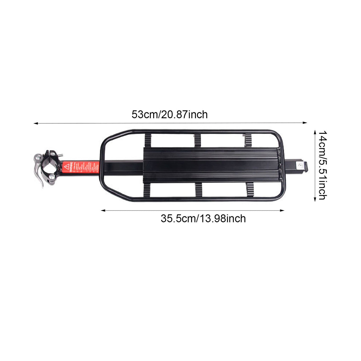 Heavy Duty Bike Rear Rack for 24-27.5 inch Mountain & Road Bikes, Supports 110 lbs