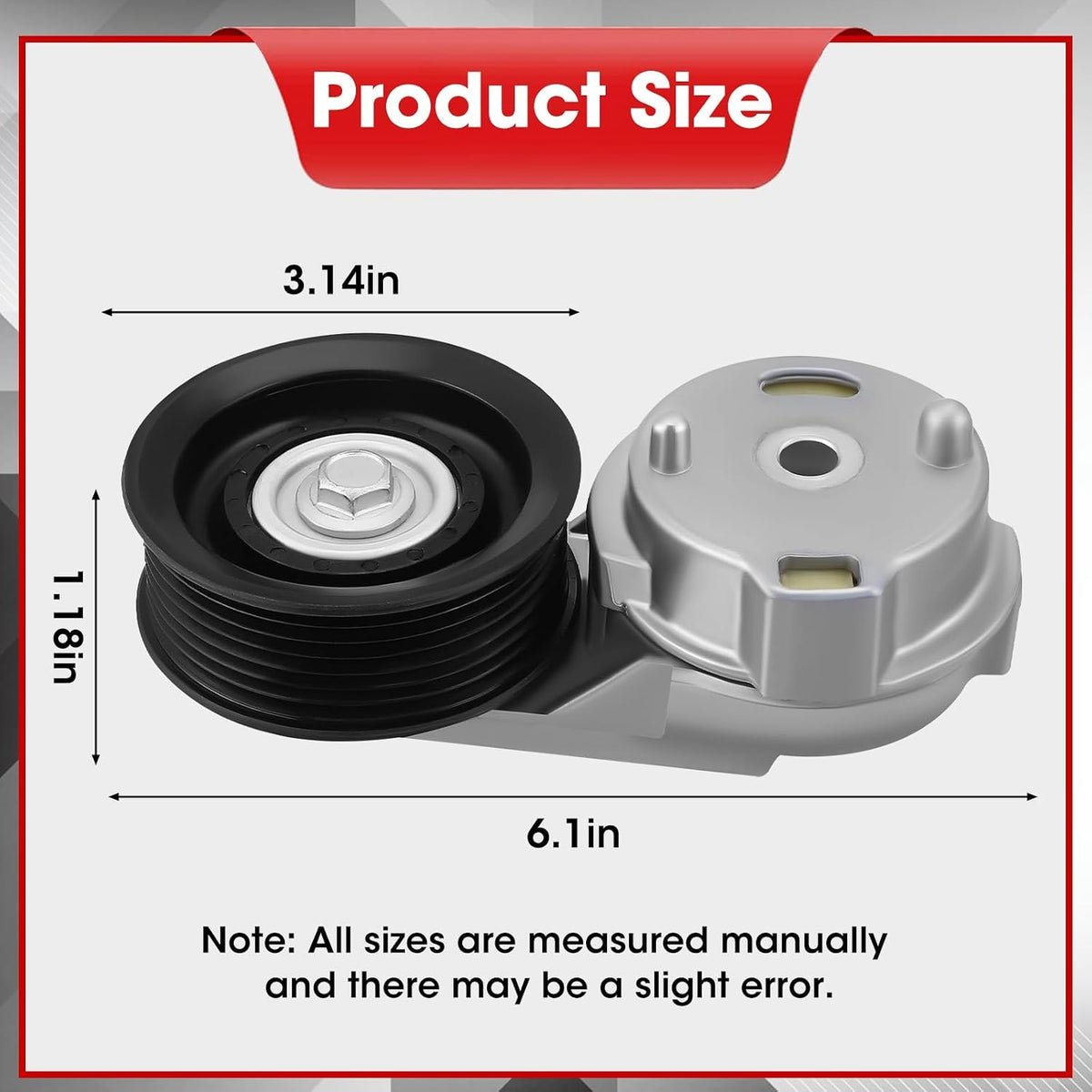 Drive Belt Tensioner Pulley Assembly Kit for Dodge Ram 1500 2500 3500 5.7L V8