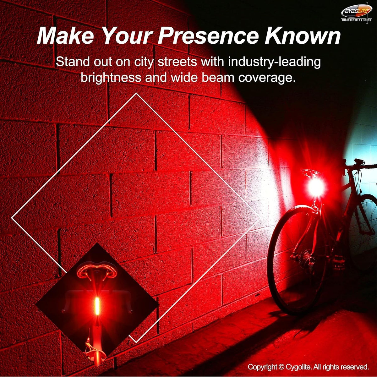 120 Lumen Bicycle Tail Light with 7 Modes USB Rechargeable Waterproof