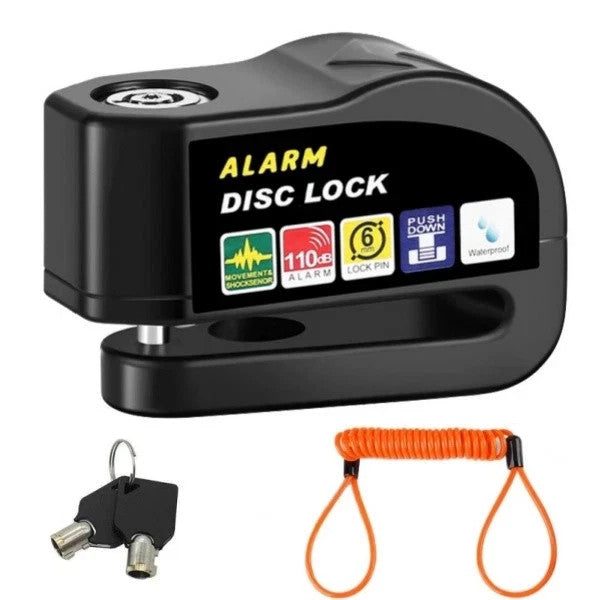 Motorcycle Disc Brake Lock with Loud Alarm Anti-Theft Security