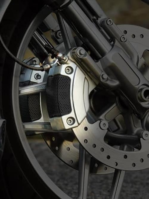 Black Motorcycle Front Brake Caliper Covers - Protective & Heat Emission