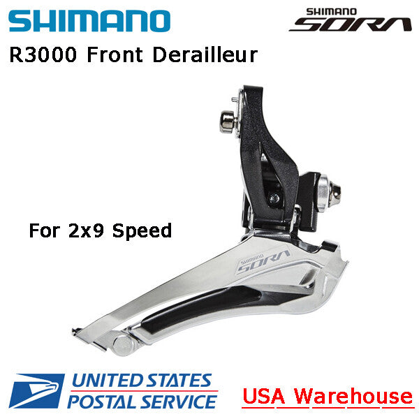 Shimano Sora FD-R3000 2x9-Speed Front Derailleur with Braze-On or Clamp Mount Options