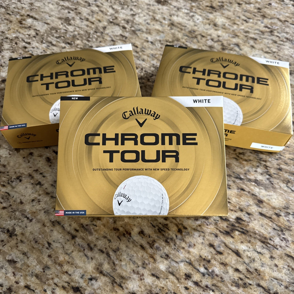 Callaway Chrome Tour White Golf Balls 3 Dozen - New