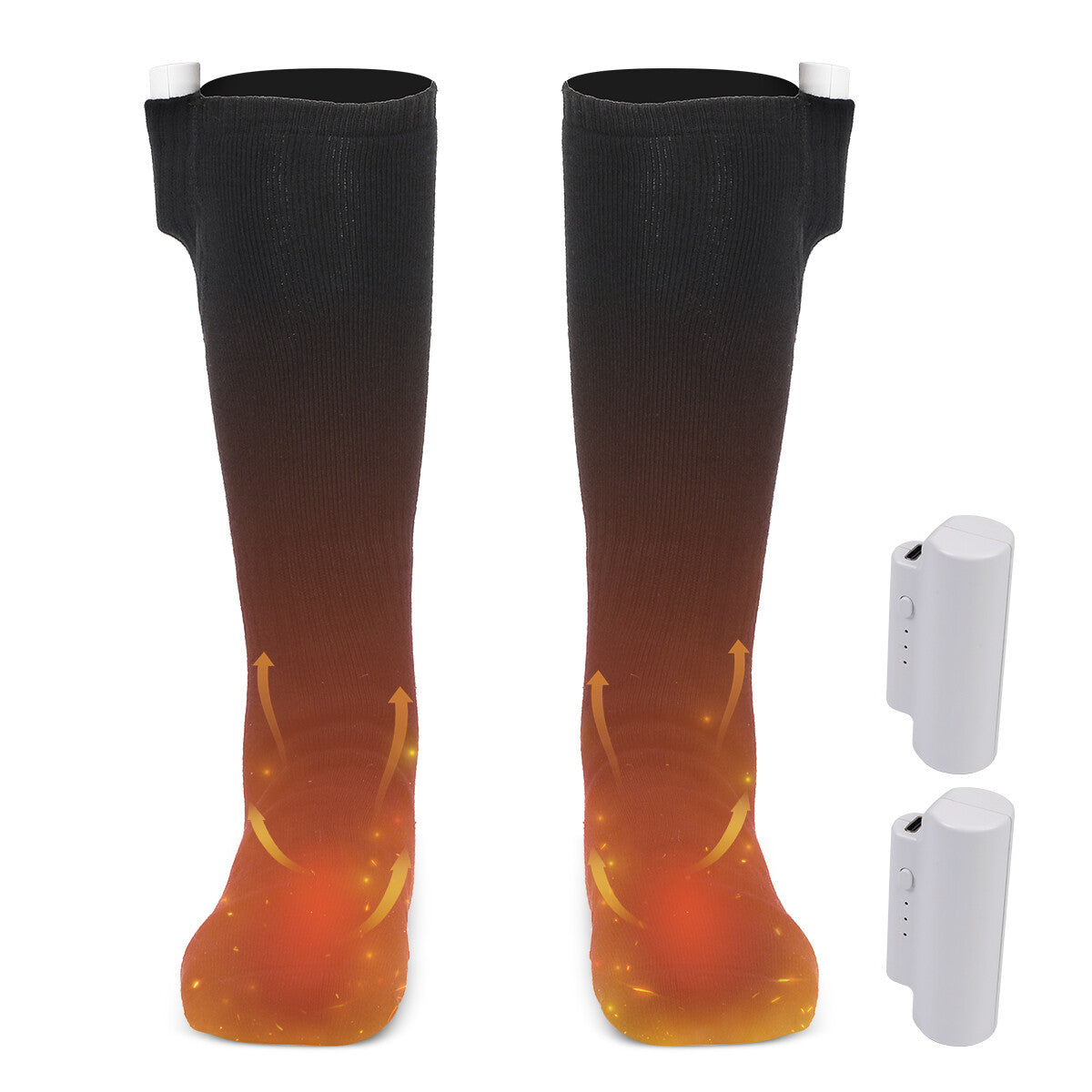 Rechargeable Electric Heated Socks for Men Women Winter Foot Warmer