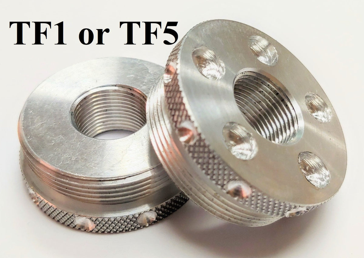 D and C Cell End Caps - Aluminum & Titanium Flashlight Parts