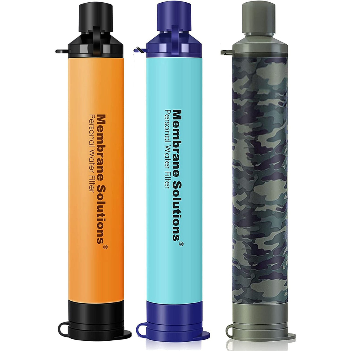 Personal Water Filter Straw with Collapsible Pouch for Emergency Survival