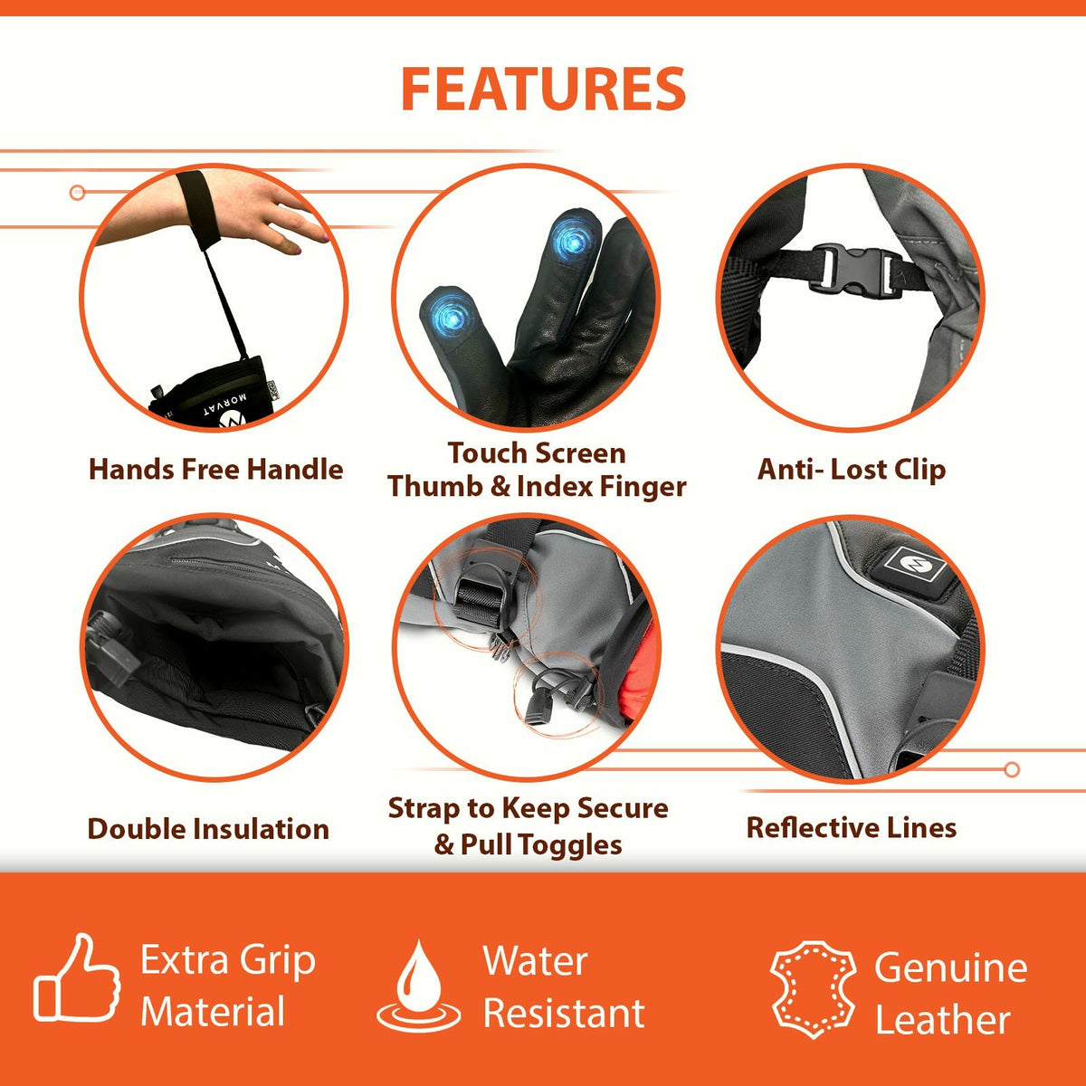 Rechargeable Heated Gloves for Men Women - 16+ Hour Battery Life, Touchscreen Compatible, Water Resistant Winter Gloves