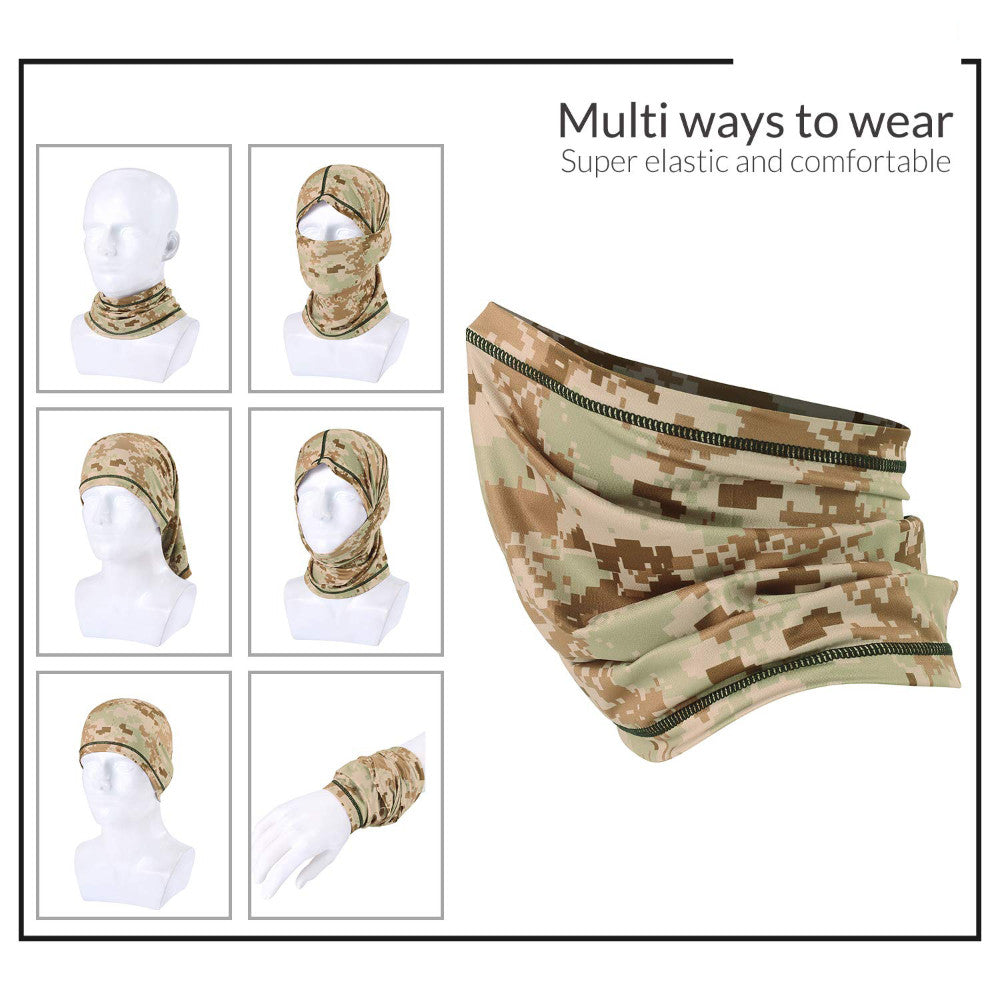 UV Protection Face Mask Neck Gaiter Sun Hood Breathable Multi-Use Headwear