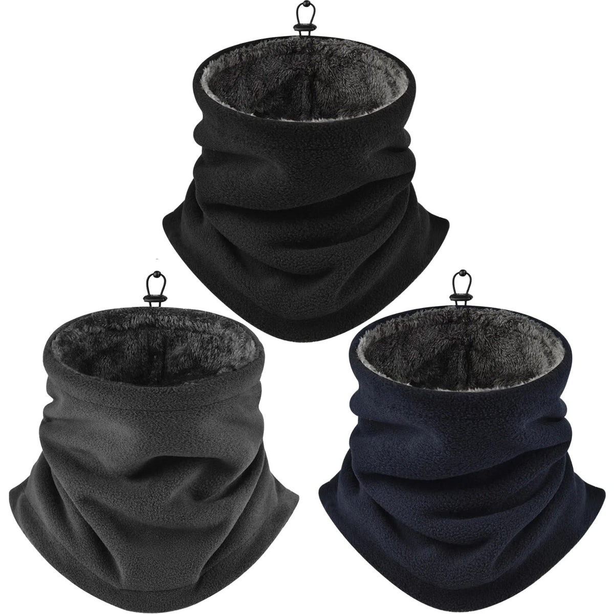 Winter Neck Warmer Mask with Fleece Lining Adjustable Gaiter Thick Scarf