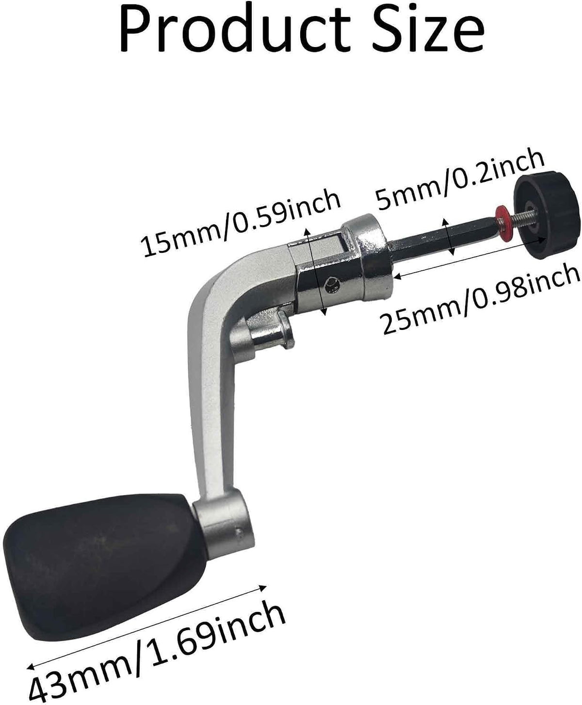 Corrosion-Resistant Fishing Reel Handle Crank for Spinning Reels - Adjustable, Easy Install