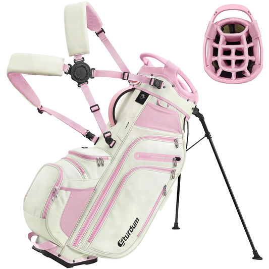 14-Way Golf Stand Bag with 12 Pockets and Dual Straps - Durable Oxford Material
