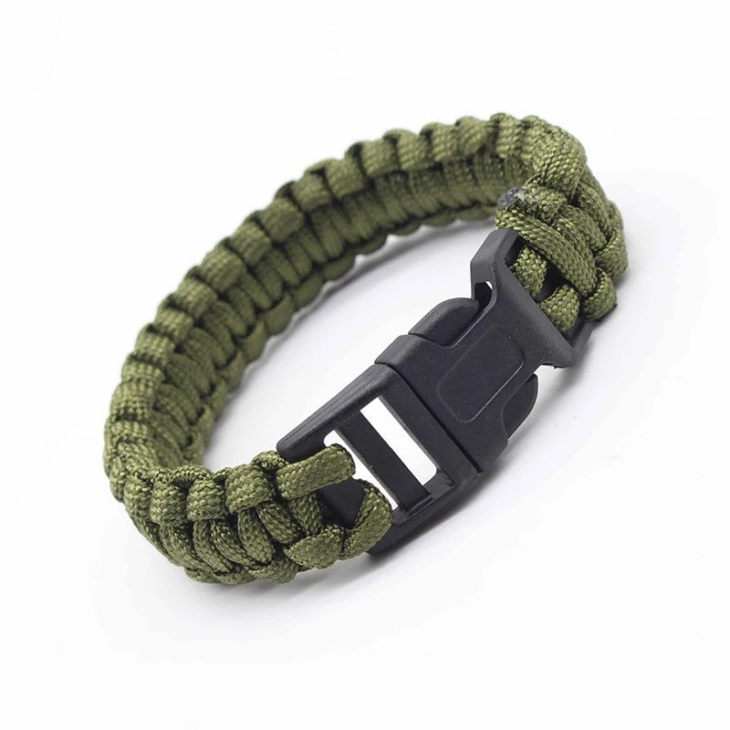 Outdoor Paracord Survival Bracelet with 7-Core Emergency Rope - Adjustable