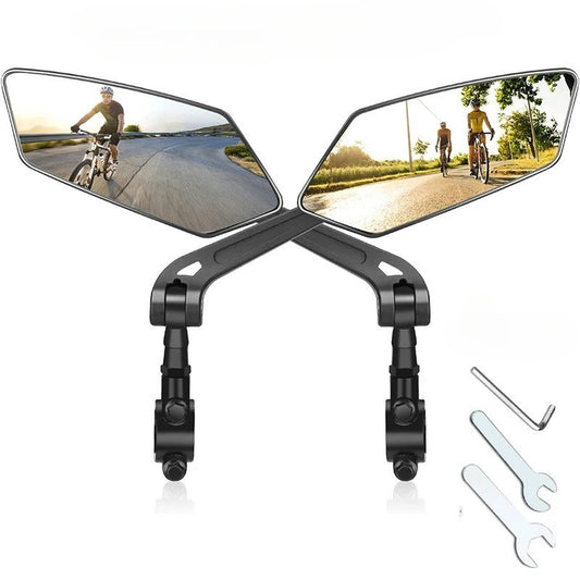 Cycling Handlebar Mirror Set for Mountain, Road & E-Bikes 22-25mm Fit