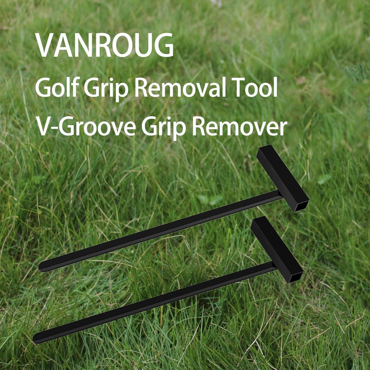 Golf Grip Removal Tool 12-Inch Stainless Steel V-Groove Grip Remover