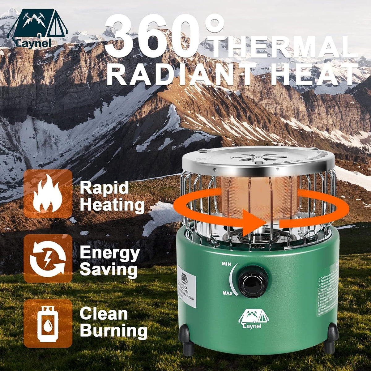 2-in-1 Portable Propane Gas Heater and Camping Stove Indoor Outdoor
