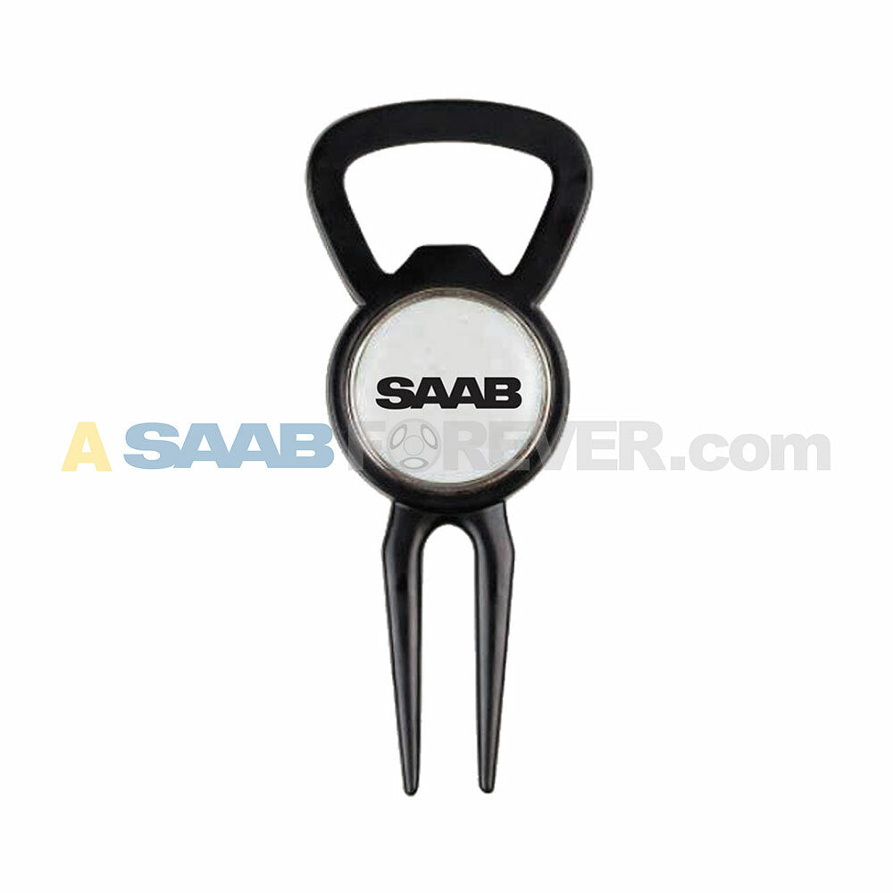 Golf Divot Repair Tool with Bottle Opener & Ball Marker - Black