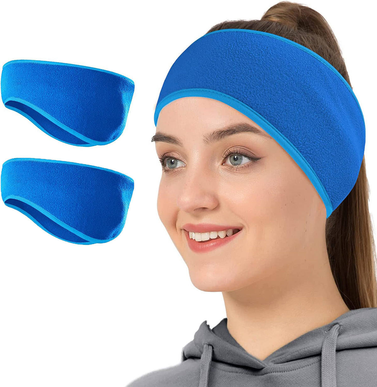 Winter Ear Warmer Headbands for Men Women Kids - Fleece Ski & Outdoor Gear