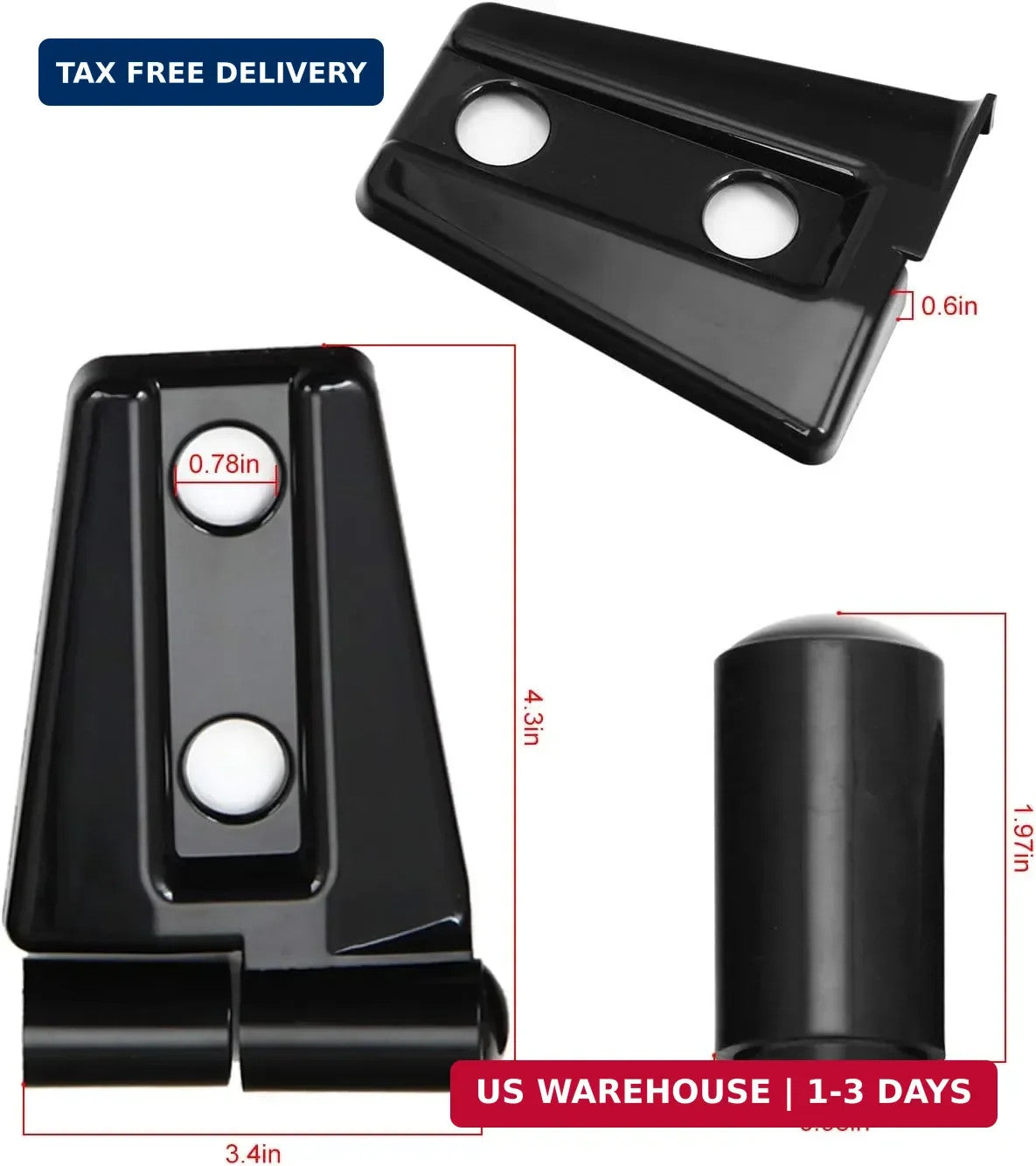 Jeep Wrangler Door Hinge Cover Set - Exterior Trim Accessories, Black
