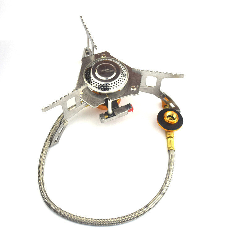 3900W Portable Camping Gas Stove with Propane Adapter, Windproof & Lightweight