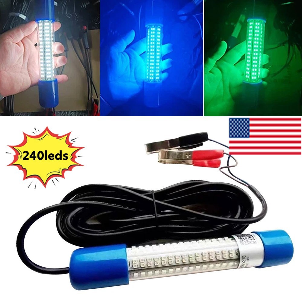 Underwater Fish Attractor Light - 50W Submersible LED Fishing Light - Waterproof & Multi-Color Options
