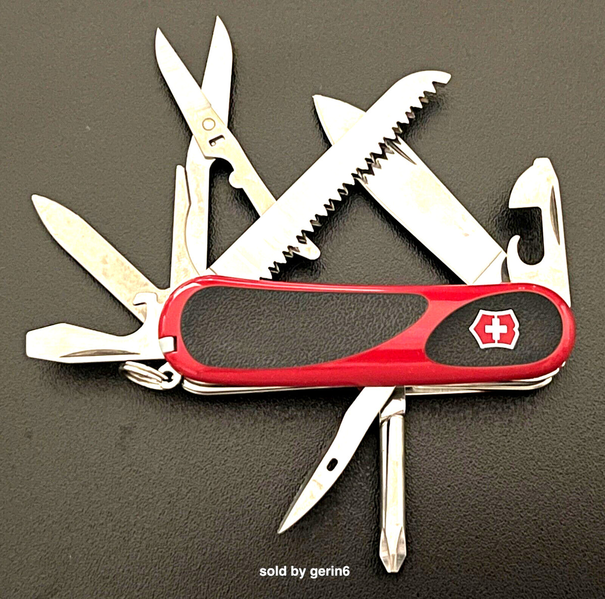 Victorinox Swiss Army Knife EvoGrip 18 Red & Black 15-Function Multi-Tool