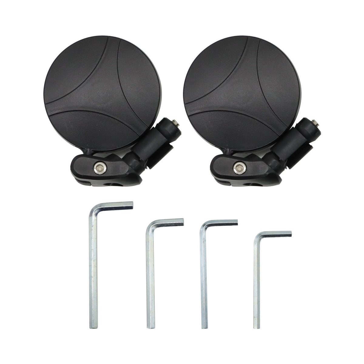 2 Pack Bicycle Rearview Mirrors Handlebar Convex Wide View Bar End Mount