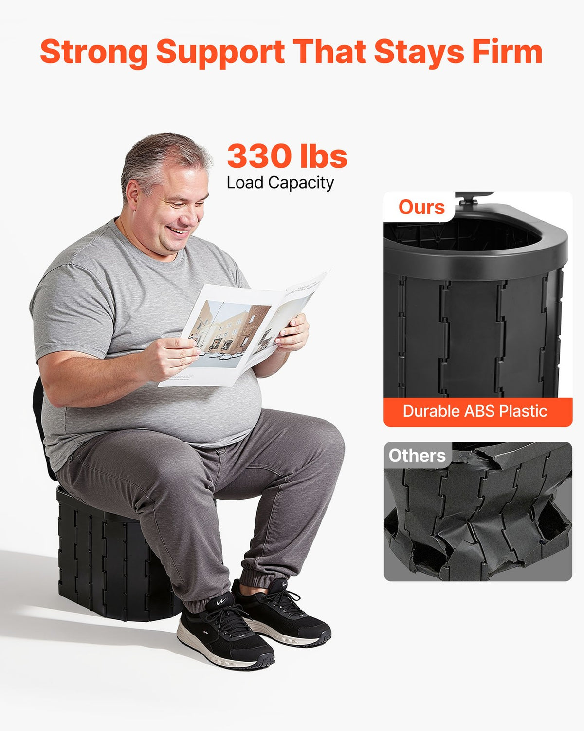 Portable Camping Toilet with Pop-Up Privacy Tent Foldable Outdoor Potty Kit
