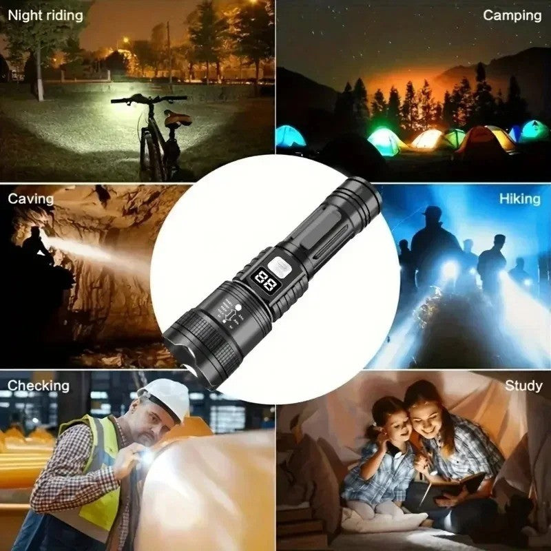 Super Bright Rechargeable LED Tactical Flashlight with Waterproof Body - Multiple Models