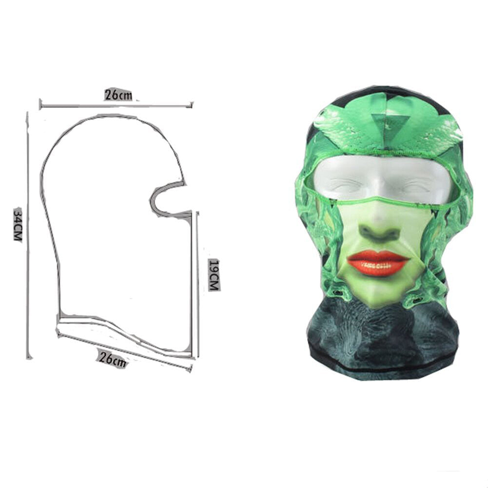 Full Face Balaclava Mask with Skull Print for Outdoor Sports & Tactical Use
