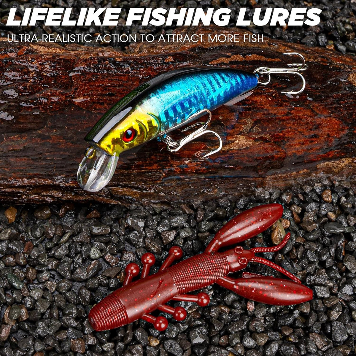 400-Piece Fishing Tackle Kit with 3-Layer Storage Box and Pliers - Women Gift