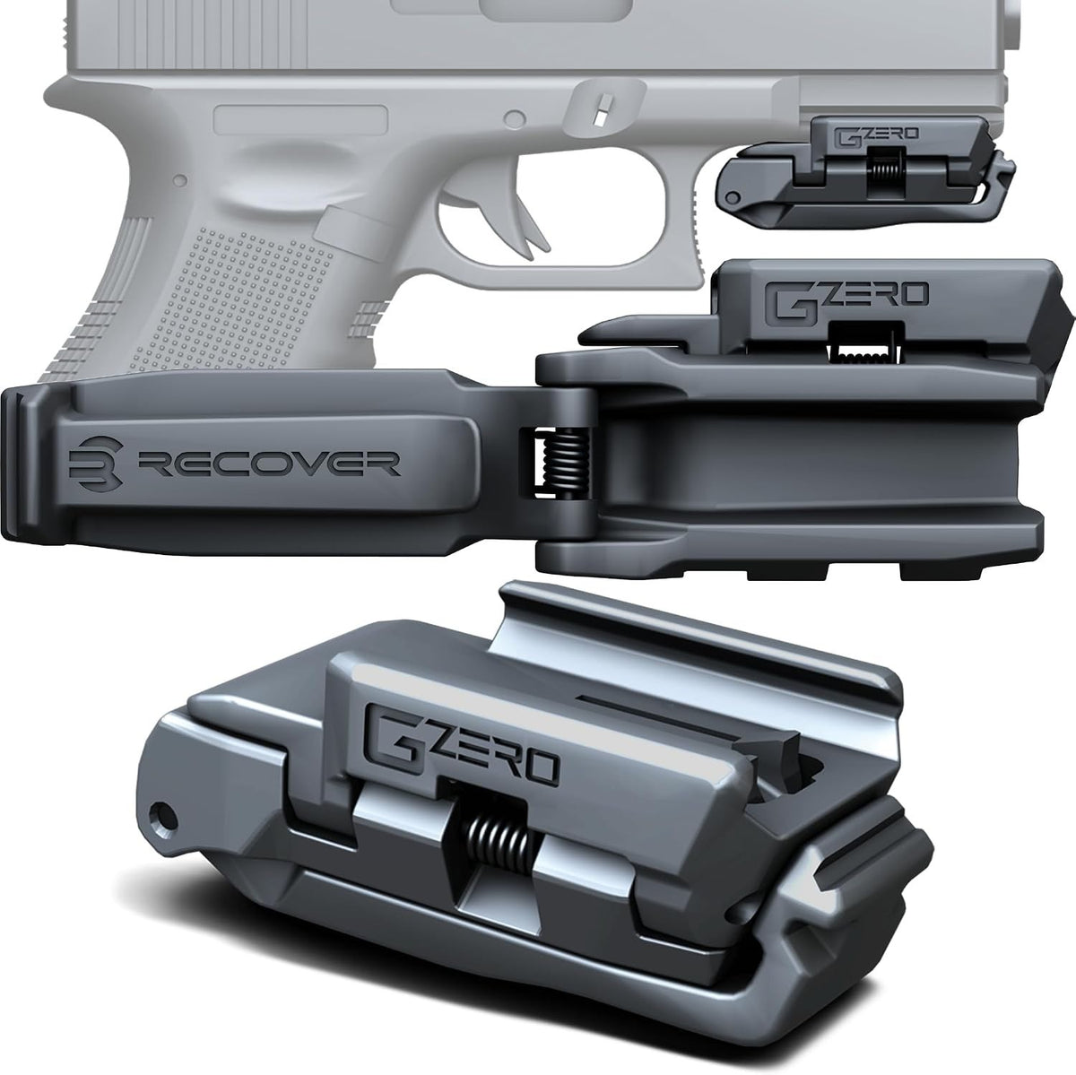 Universal Spring-Loaded IWB Holster for Full-Size Pistols - Ambidextrous