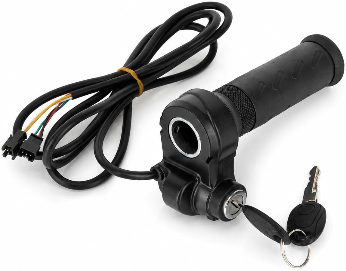 22MM Full Twist Throttle for Electric Scooters with 2 Keys - Waterproof Handlebar Control