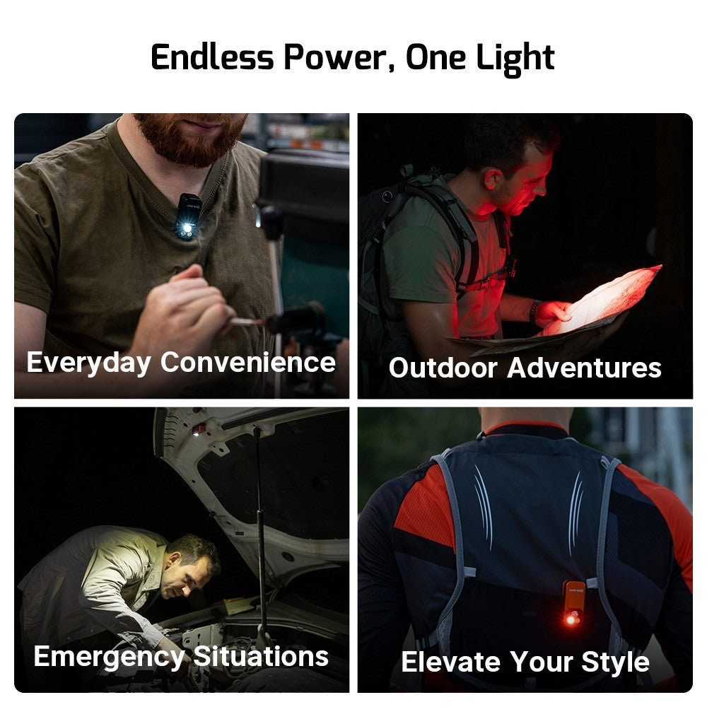 Olight Oclip Pro Clip-On Flashlight with 500 Lumens, Orange Edition