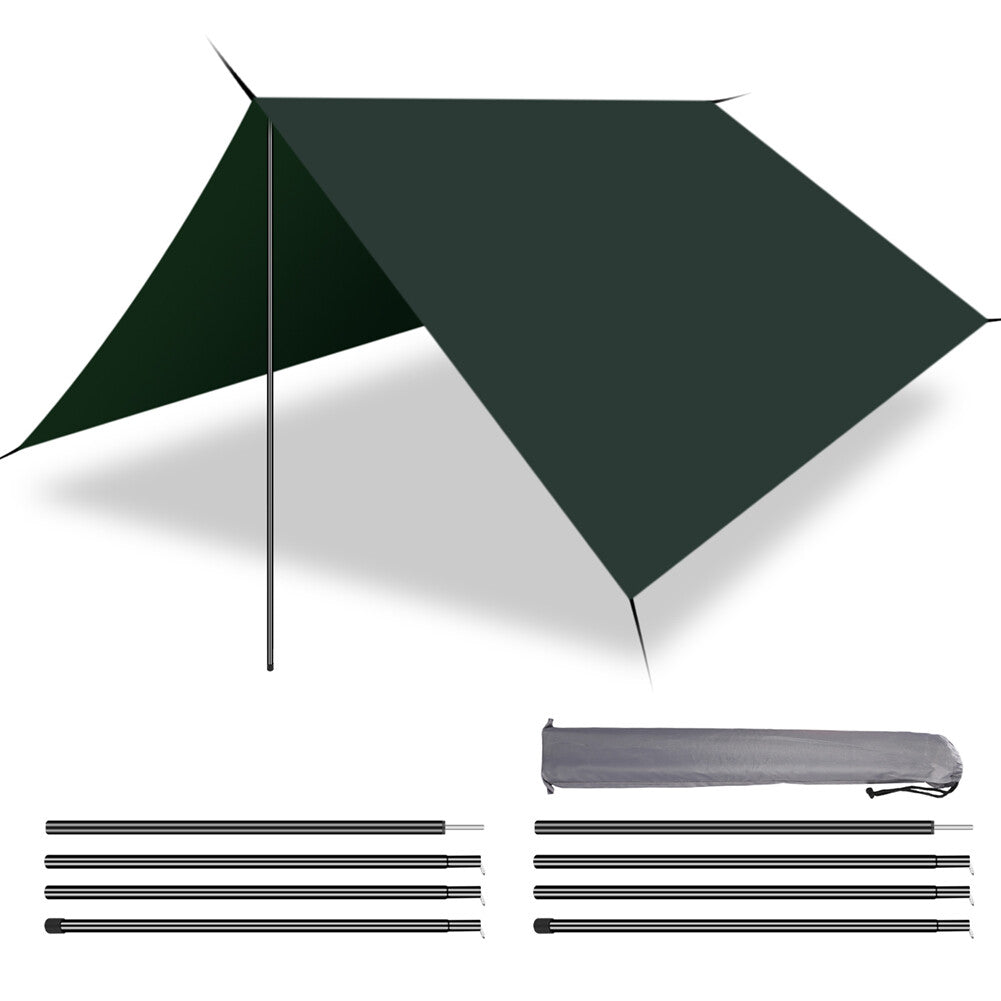 Adjustable Stainless Steel Tent Poles Set of 2 for Camping Hiking Canopy