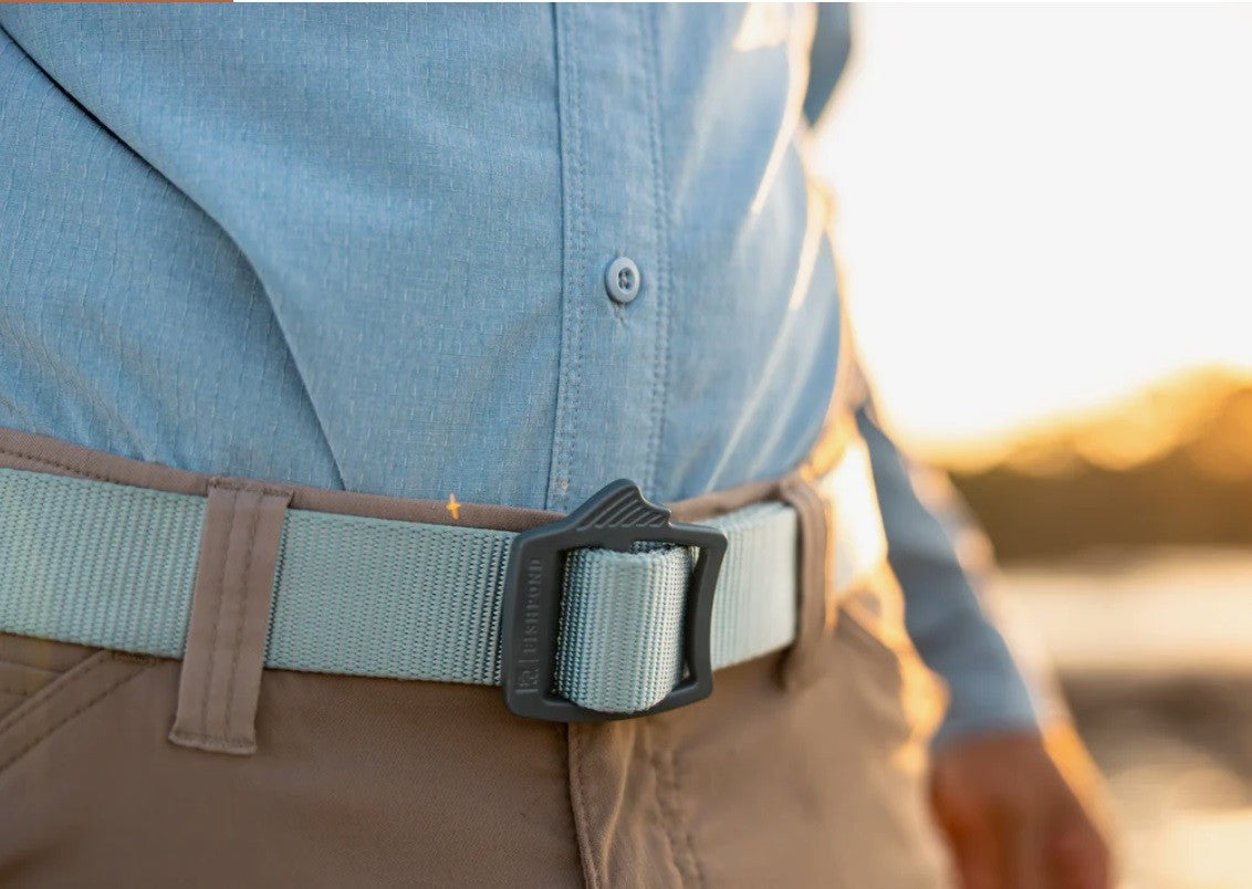 Webbing Belt with Dorsal Fin Buckle - Water-Inspired Nylon Accessories