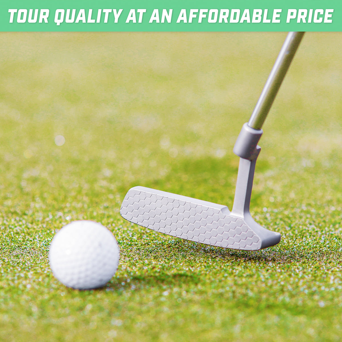 34-Inch Right Hand Golf Putter with Oversized Fat Grip - Tour Style