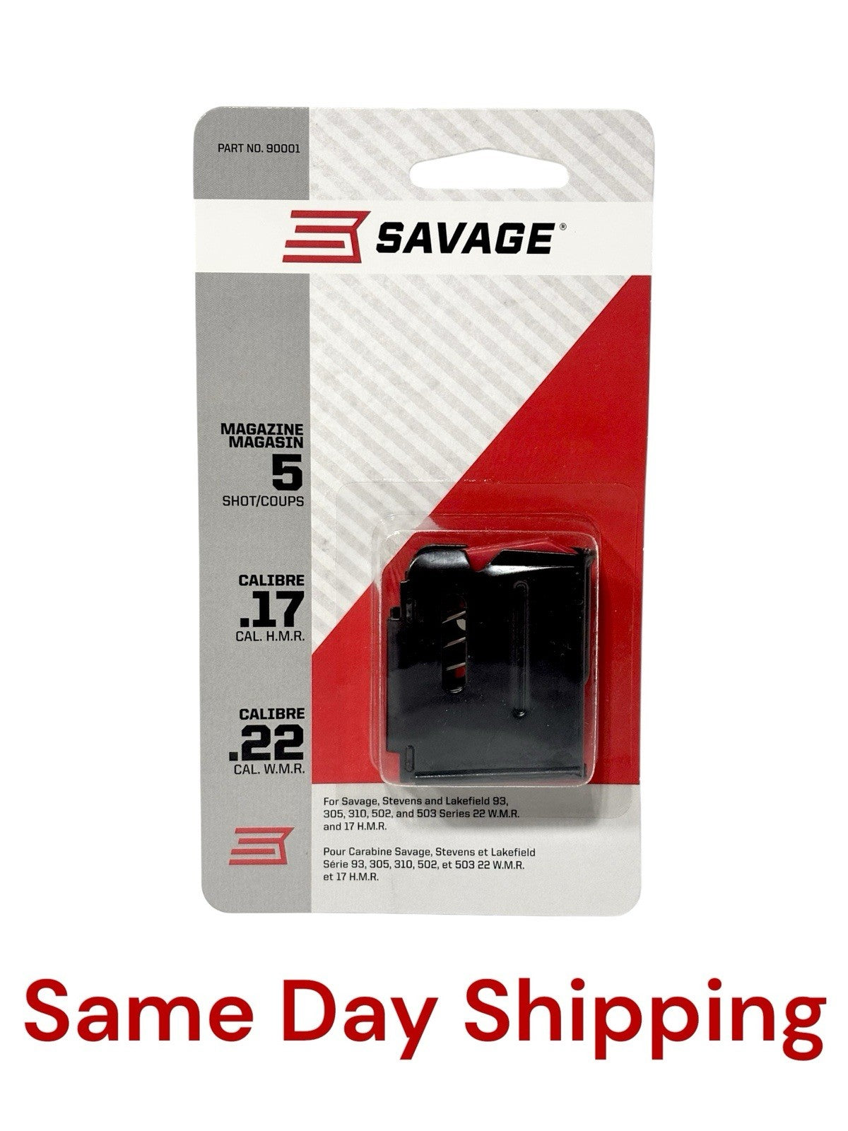 Savage Arms Detachable Magazine for 93/502/503 Series 22WMR/17HMR - 5 Rounds