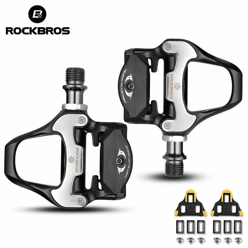 Road Bike Clipless Pedals with Shimano SPD Cleats Sealed Bearings - RockBros