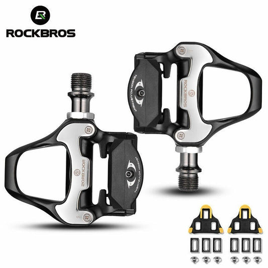 Road Bike Clipless Pedals with Shimano SPD Cleats Sealed Bearings - RockBros