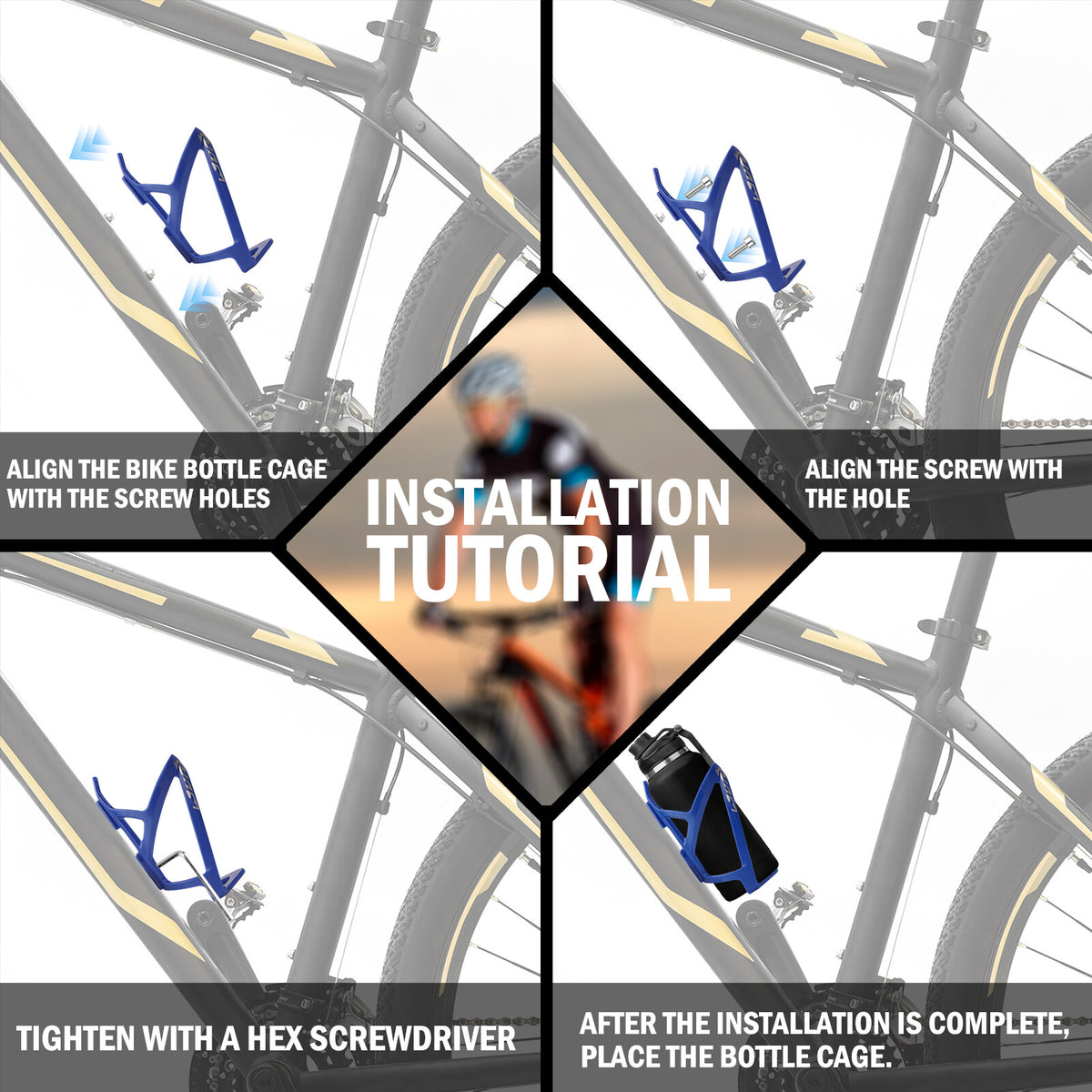 Universal Bicycle Water Bottle Cage Lightweight Durable Bike Holder