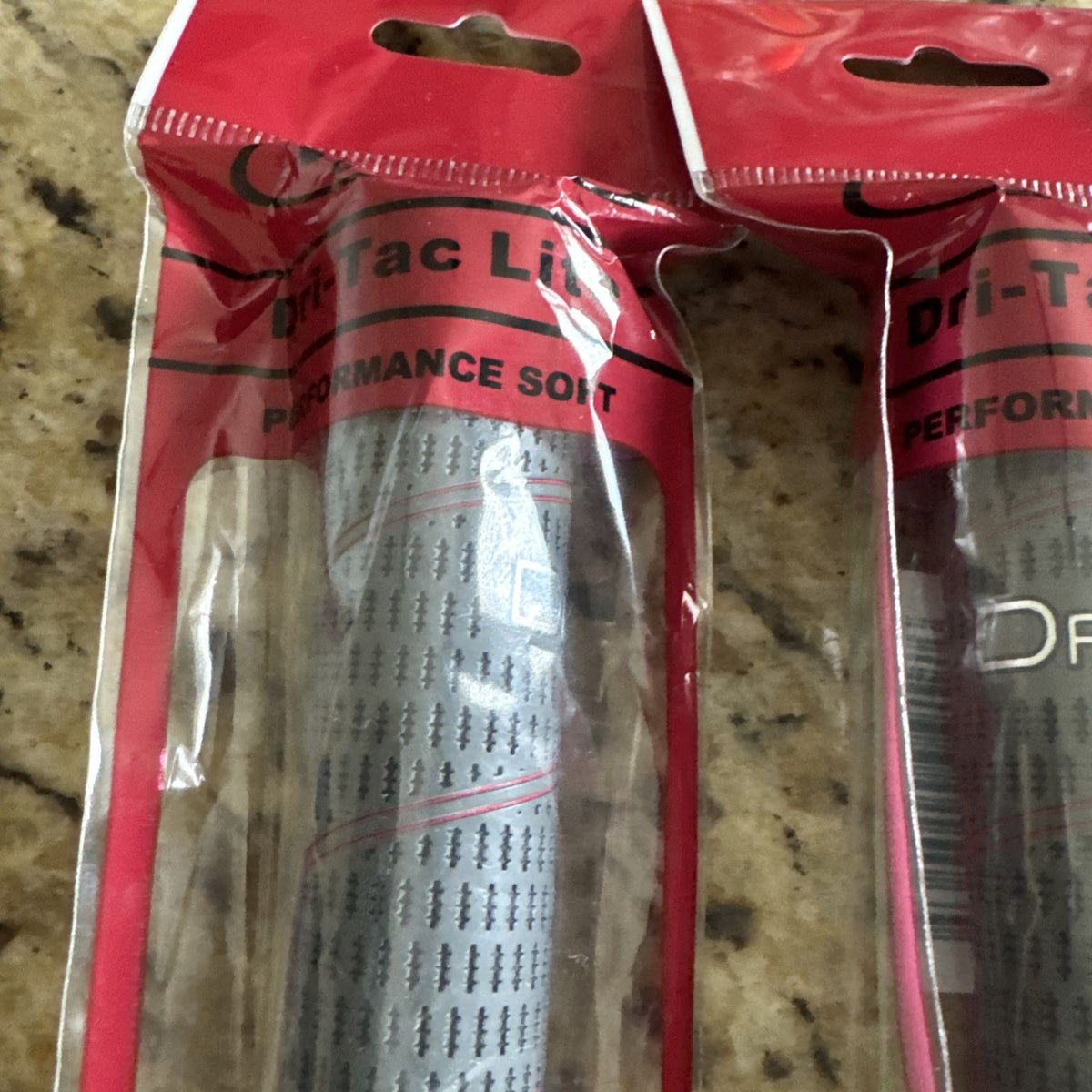 Golf Grip Grey Red 3 Pack Dri-Tac Lite Standard Replacement Grips