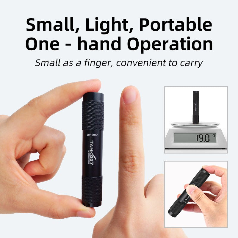 Longwave UV Black Light Flashlight for Mineral Rock Hunting - 1-5x Zoom