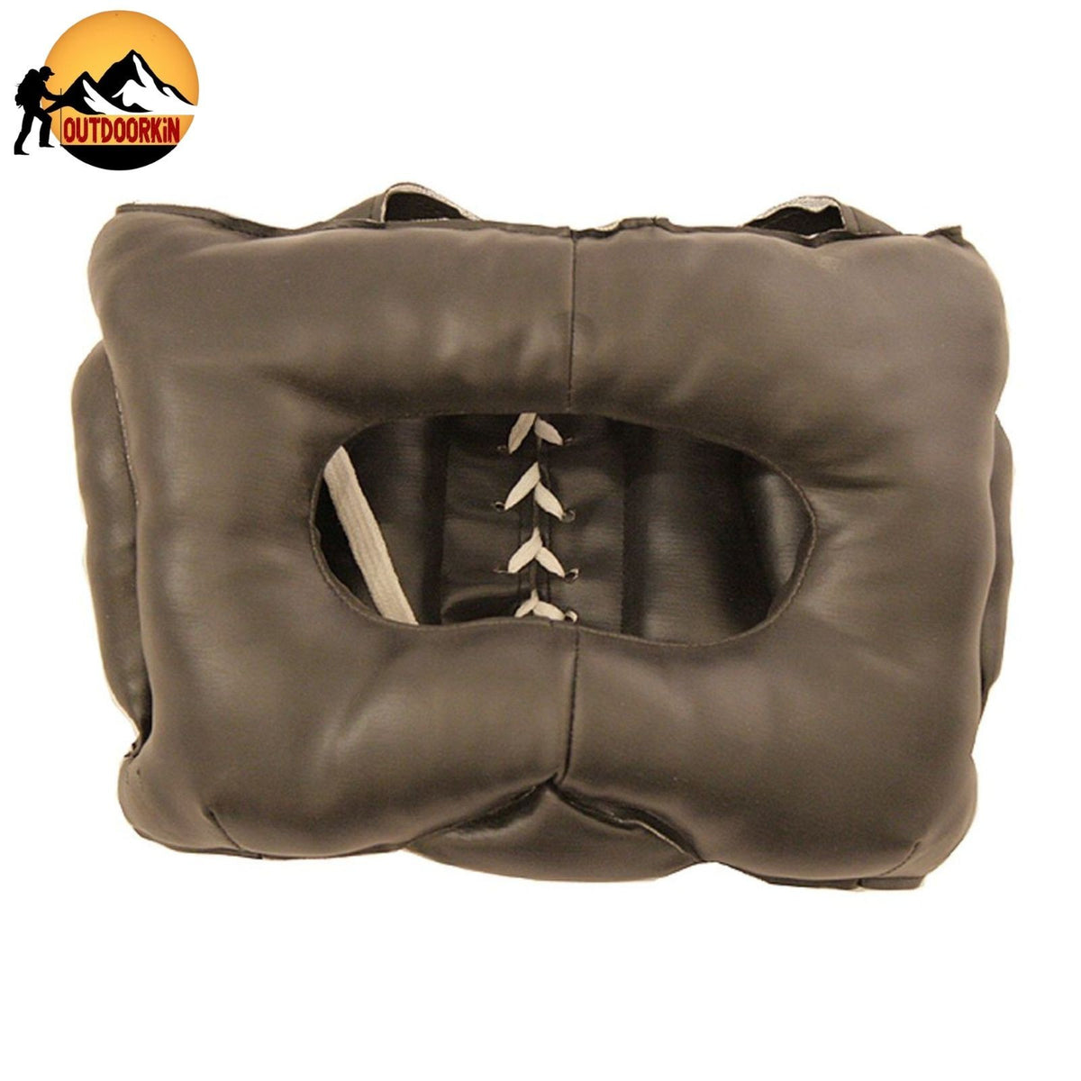 Heavy Duty Black Boxing Head Guard with Laces - Medium Size, Training Gear
